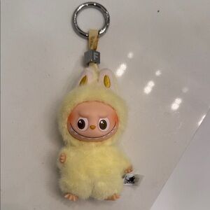 New Adorable Yellow Labubu F Keychain